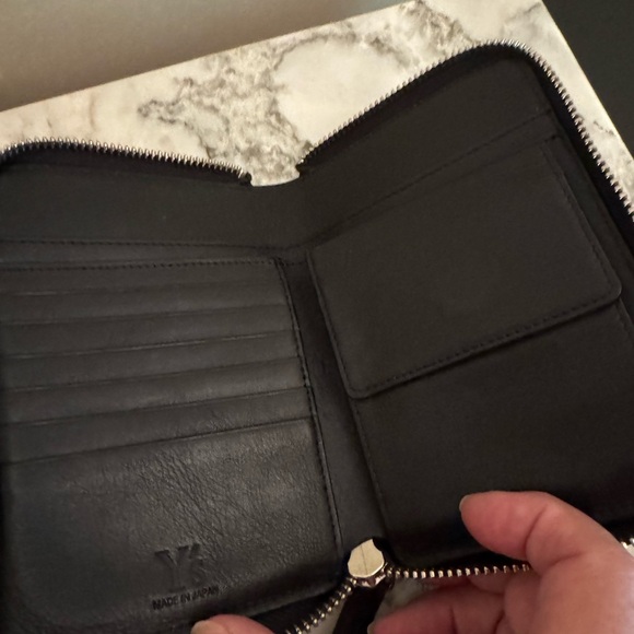 Yohji Yamamoto Black and Snakeskin Embossed Leather  Wallet - Picture 2 of 14